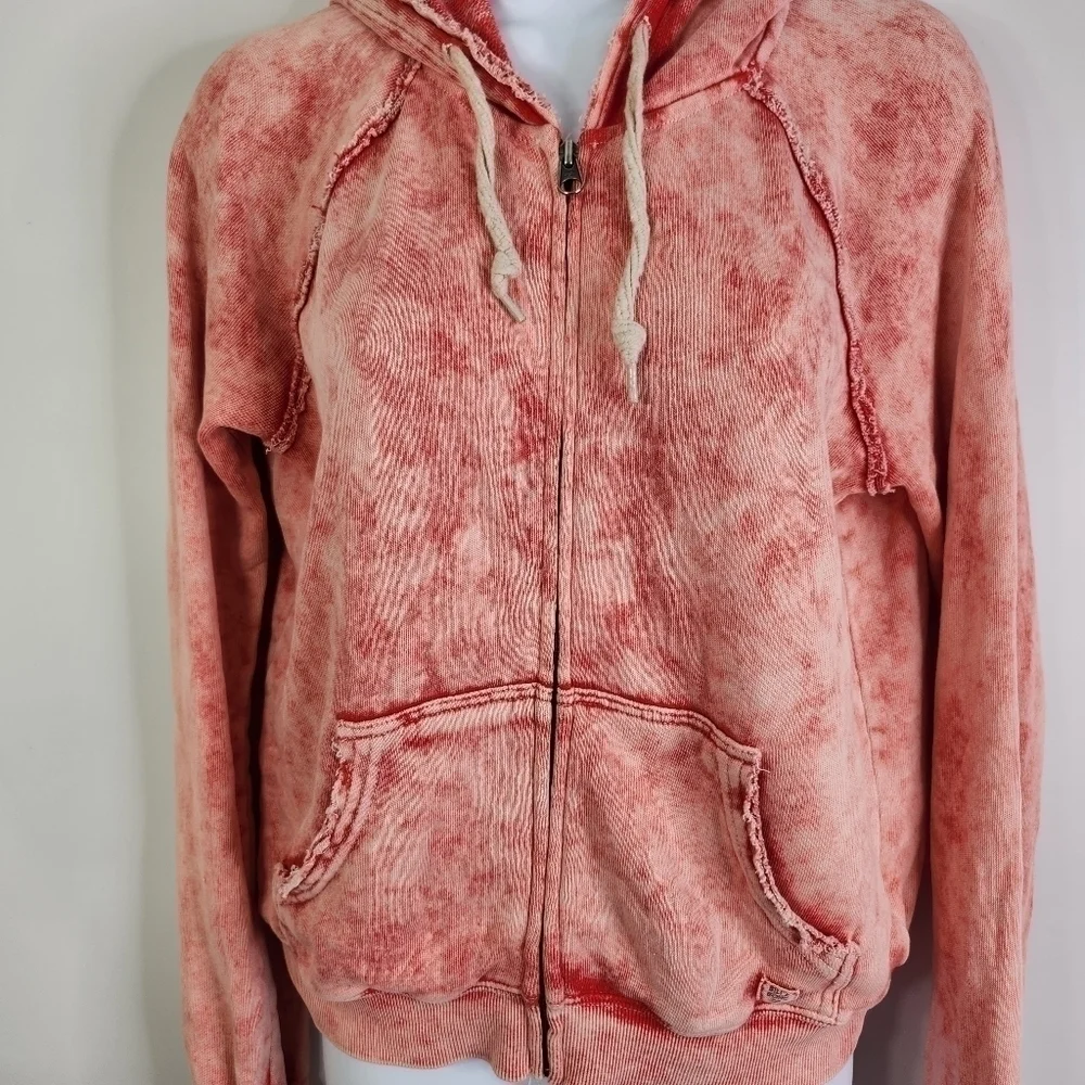 Billabong Hoodie Women's Small Pink Embroidered Logo Drawstring Long Sleeve - Picture 8 of 8